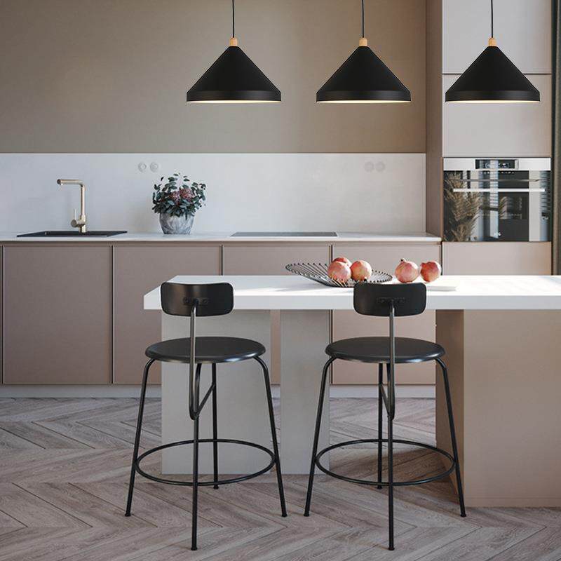 欧北简约黑白锥形灯餐奶桌xy-1002餐厅吧台吊灯茶店酒店卧室床头