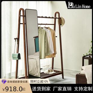 入户衣帽架换鞋 凳实木衣帽带子打得试架衣家好907用试衣间衣帽镜