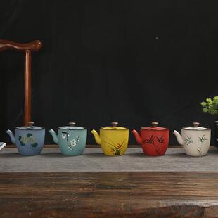 手绘叶紫砂旅行车茶具茶杯载盖碗套装便携包一壶2杯茶罐96501套装