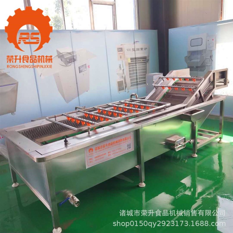 供应全自动漂烫杀青流水线 多功能竹笋漂烫机 水浴式气泡清洗机