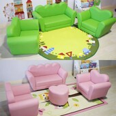 儿童沙发椅幼儿园娃娃家区角小沙发宝宝阅读区图书角组合套装 沙发