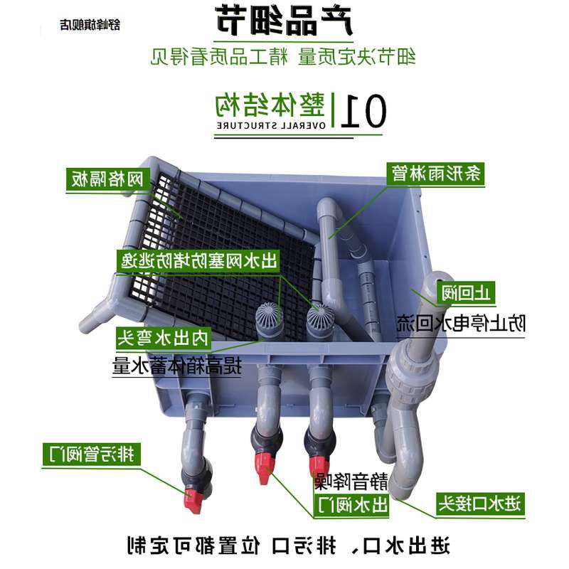 沼泽过滤箱盒器外置周转箱鱼缸鱼池乌龟缸专用鱼菜共生养殖饲养箱