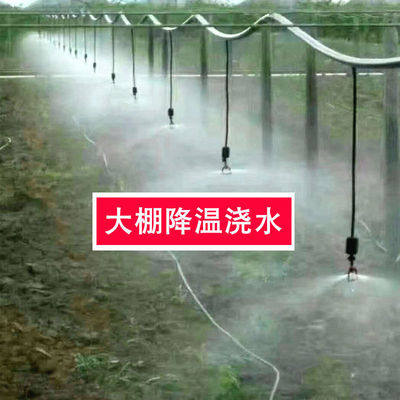 大棚倒挂雾化喷头吊喷套装浇花浇菜喷雾加湿喷灌系统养殖降温洒水