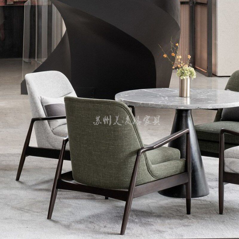 售楼处洽谈桌椅组合现代简约酒店会所展厅一桌四椅休息区接待家具