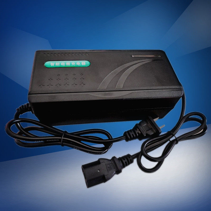 12伏电瓶充电器智能12V20AH32A45AH铅酸蓄电池充电机品字方孔插头
