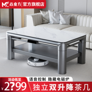 焱魔方2023新款双升降电暖桌取暖桌家用烤火桌茶几一体客厅电烤桌