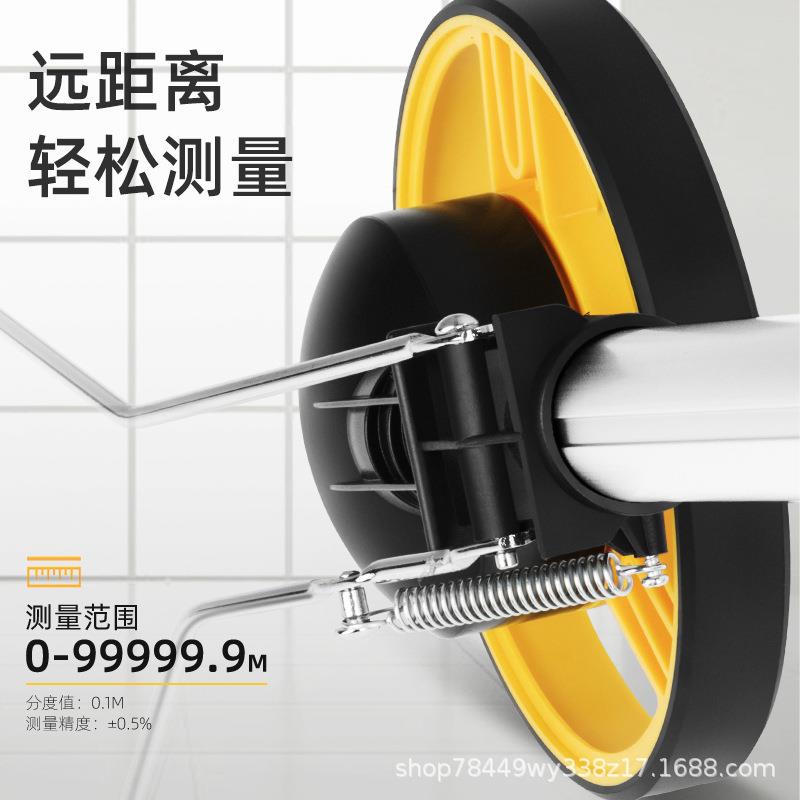 得力无品牌/工具LED显推滚轮式测仪工程测量路手面高数精度滚动测