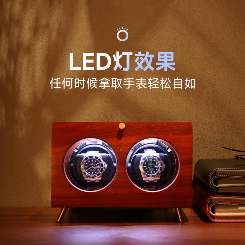 德力时S2自动摇器机械表德国品晃表器克转表表器实木手表质收纳新