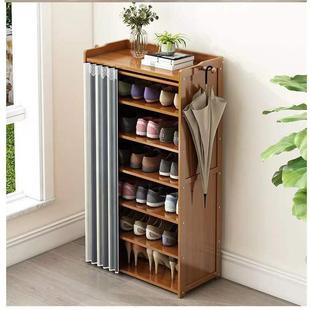 鞋架家用门口室舍内简易宿防收纳神器尘房YML出租用鞋柜遮挡帘省