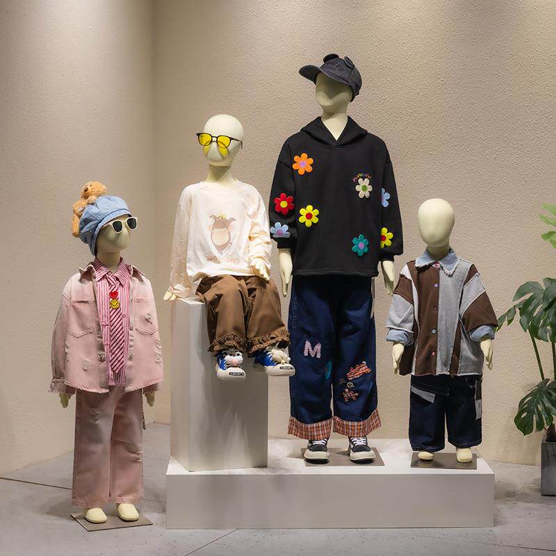 儿童850儿全身模特道具软体婴幼婴童店青少年假人装橱窗陈列展母