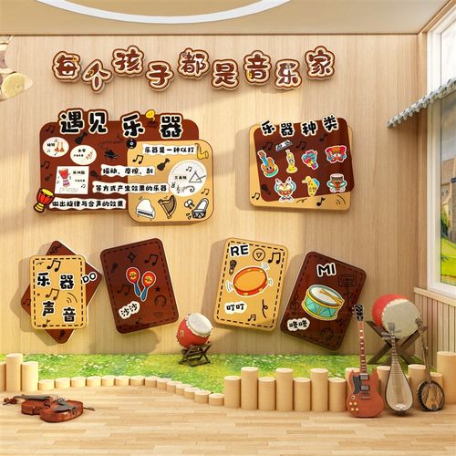 音乐教室墙面装饰布置钢琴行房培训机构文化贴幼儿园环创主题成品
