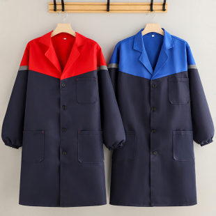 长款大褂工作服劳保服耐磨耐脏劳动罩衣物流仓库搬运透气工装定制