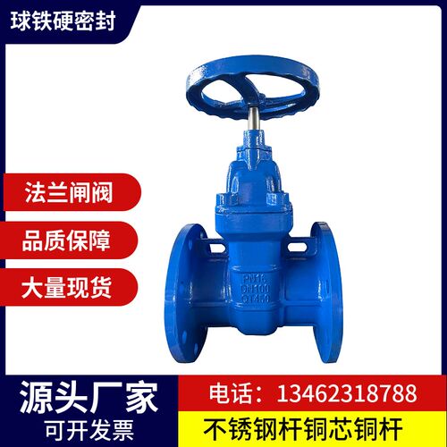 Z41T/Z45T球铁硬密封防护闸阀明杆暗杆铜芯铜杆不锈钢杆法兰闸阀