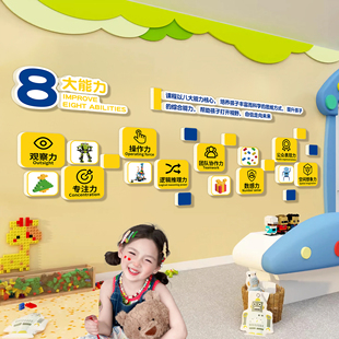 科技主题文化墙装 饰机器人编程创客教室布置培训机构背景海报