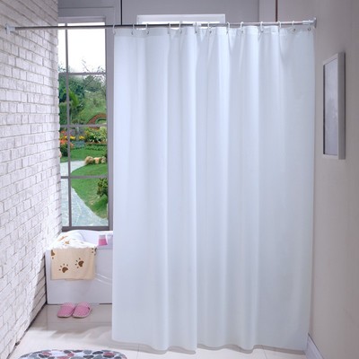 玛苏尼希纯色浴帘纯白浴帘布素色窗帘子防水防霉加厚不透隔断帘