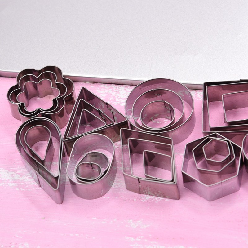 超轻粘土石塑粘土30款不锈钢切模圆圈 曲奇磨具铁盒树脂粘土模具