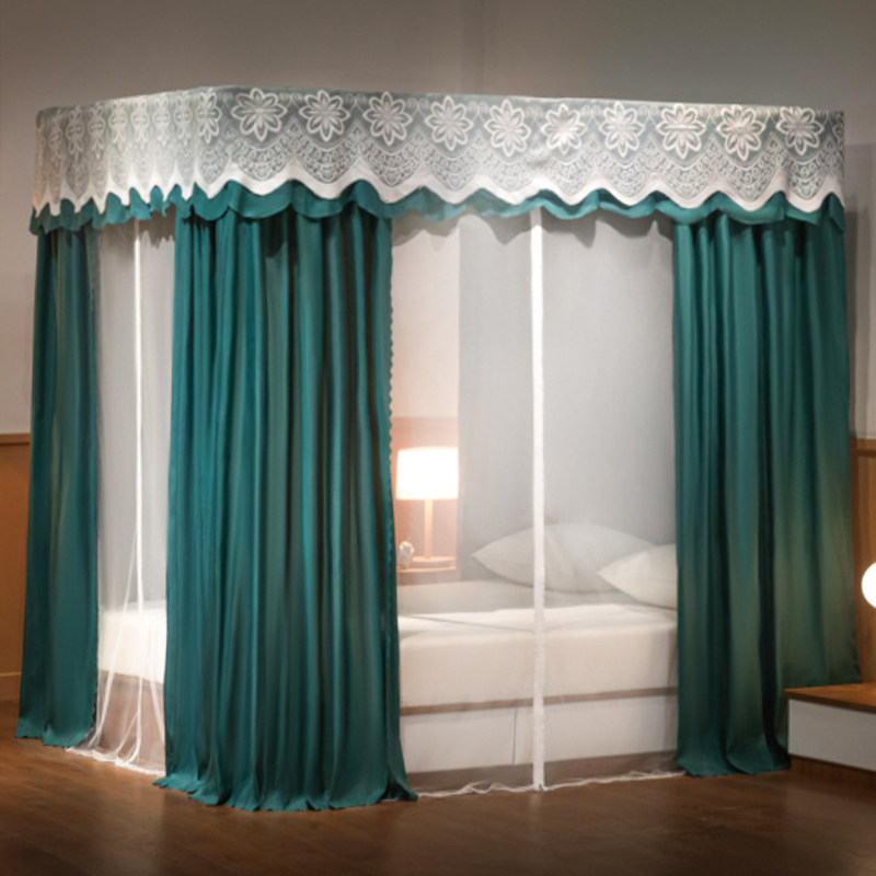 蚊帐遮光帘一体式加厚防尘蒙古包防摔儿童床帘家用卧室2022新款