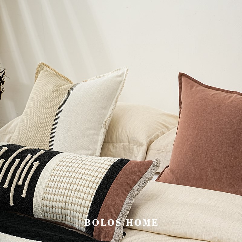 柏洛斯Advanced Sense静逸简约高级酒店样板间卧室飘窗靠垫