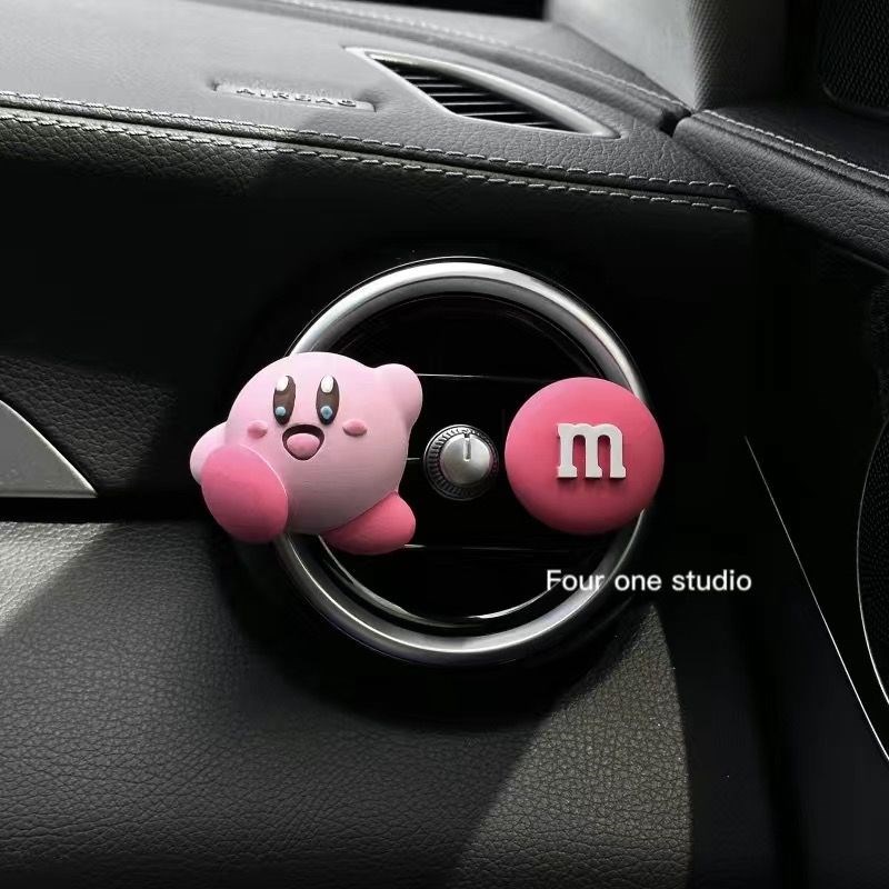 粉色咔比车载香薰汽车出风口夹可爱车内香氛装饰汽车星之卡比汽车