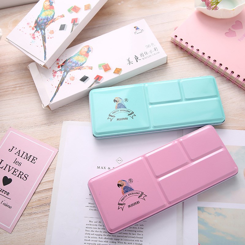 鲁本斯美良2色固体水彩颜料装3色初学手绘艺术生插画水彩专用