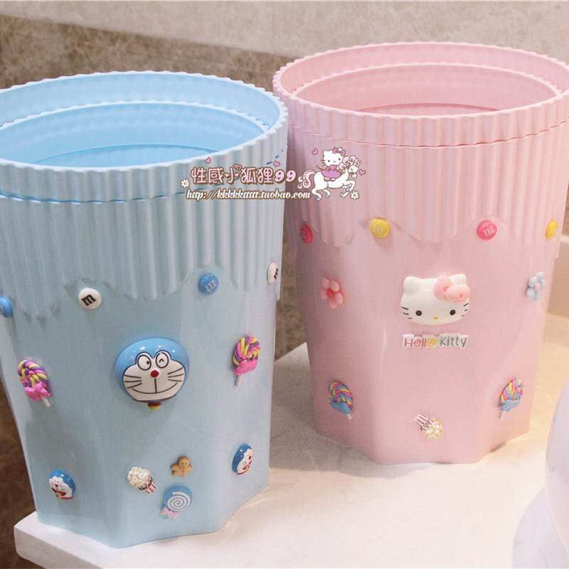 卡通可爱垃圾桶创意时尚 宿舍小垃圾桶 家用卫生间 大号卧室