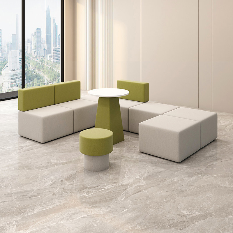 公司办公室前台酒店大堂客户等候洽谈区长卡座会展中心休息区沙发