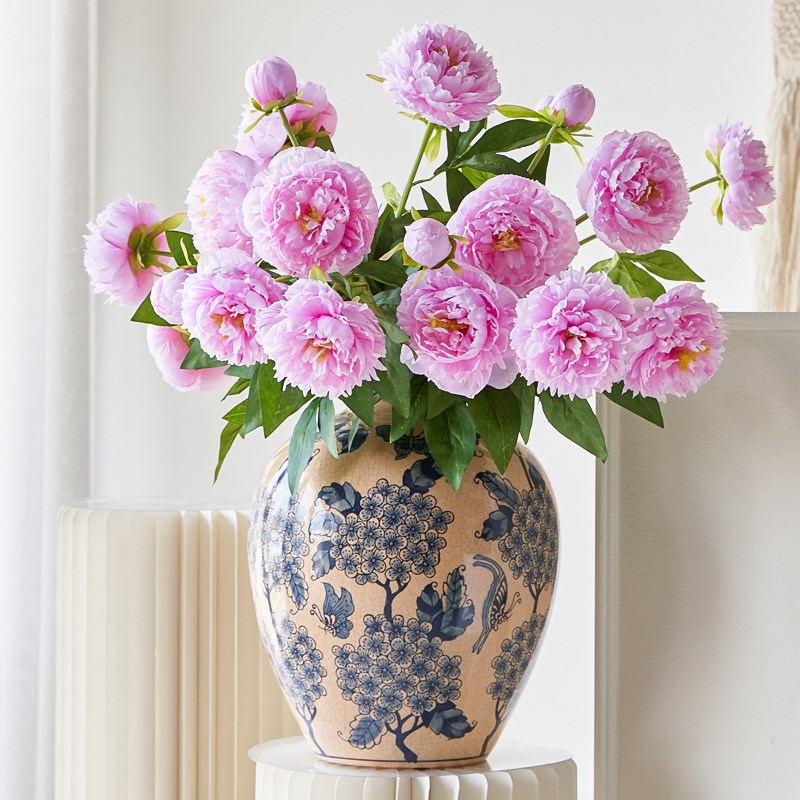 仿真花束芍药高品质室内牡丹假花桌面餐桌摆设插花花艺装饰摆件