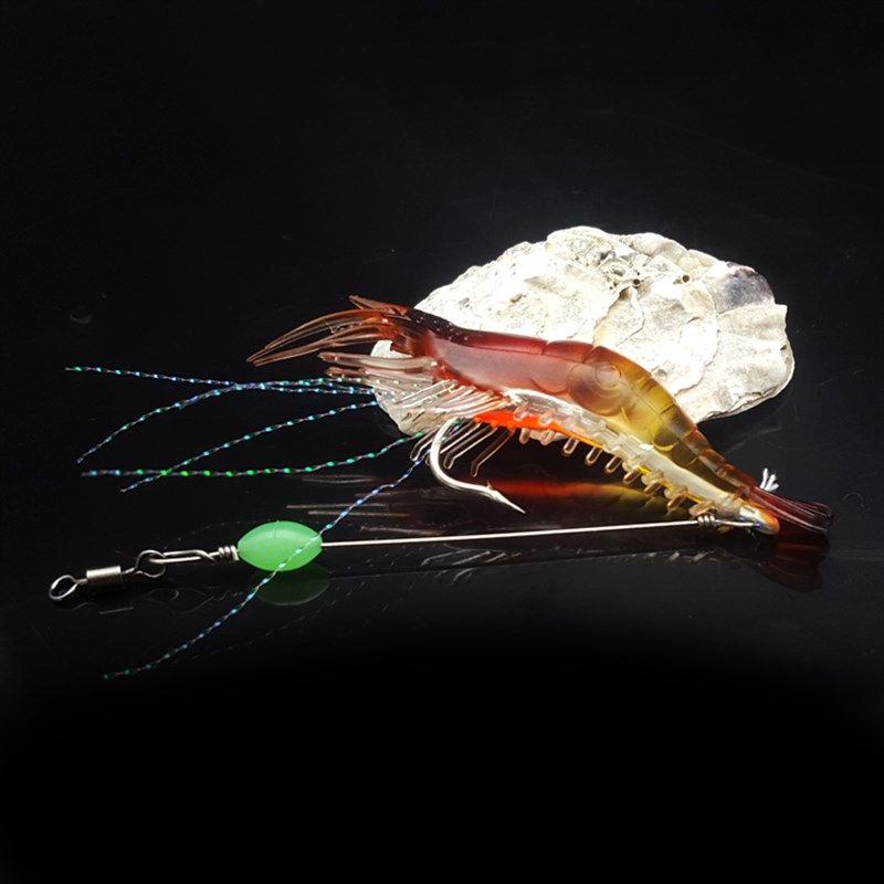 路亚饵装仿真软饵虾带钩包铅鱼海钓淡水鲈鱼翘嘴鲅鱼包铅小虾饵