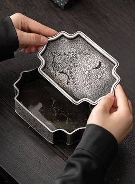 古合壶承日式杯垫复养壶蓄茶承干金泡台29333建水托盘壶垫水小茶