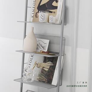 ins风书架靠墙窄墙中陈古CD物架UAI置落地多层杂志收纳列展示架子