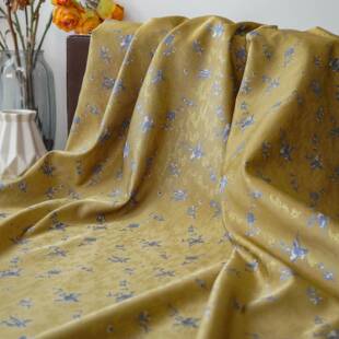 款MZJ4400-中国风金丝汉服提布花中新式马甲包色织箱锦缎面料