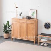 北欧关流三云流云三门门鞋 架储物置物柜 柜简约现代橡木木大容量鞋