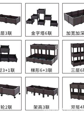 种植箱神种菜专用箱台蔬菜器户外外塑室料架高JUNPIN12大号种菜箱