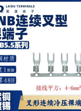 SNNB5.鼻5//SB8系列叉形Y形连带裸端子线耳/线子813/紫铜接线端子