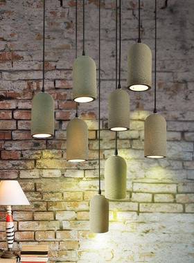 复古风清混凝ZS-1223土水泥吊灯水北厅欧餐厅酒吧台咖啡客厅创意