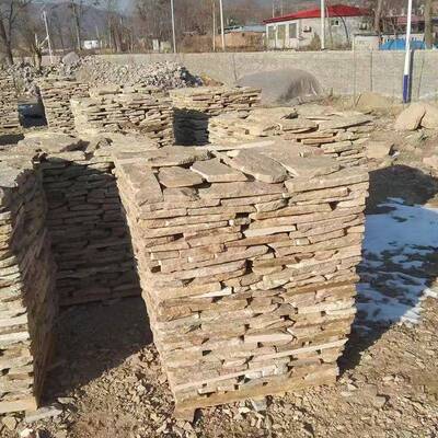 厂家虎皮黄规浆则片石碎拼石毛石乱石形不石园林砌铺地98662板材