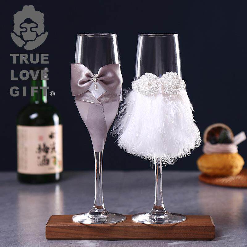 婚礼对杯TSG-033- 婚庆浪装漫结槟婚香爱情套交杯酒新郎脚新娘高