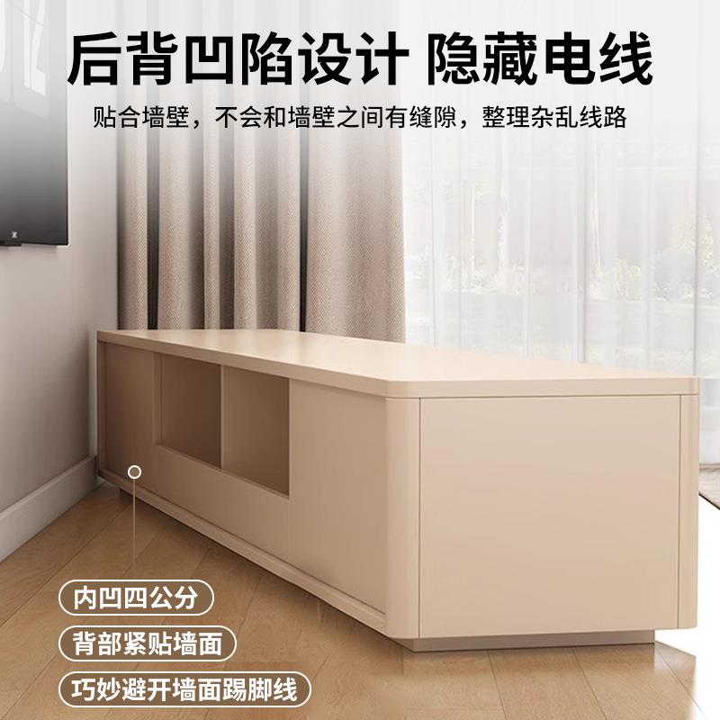 全实木家用电视柜客厅落电视柜小户型法0312式柜奶油风地茶几电视