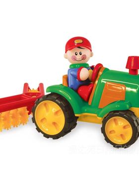 高档英国Tol儿o童农夫拖拉机玩具电动声光小汽卡通车孩男动物公仔