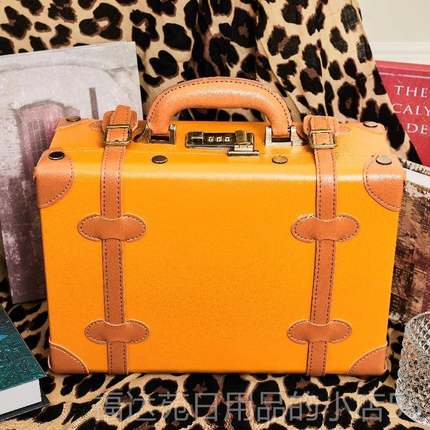 高档复手箱子提化妆箱箱迷你密码箱子登机古行李箱18寸男女皮工具