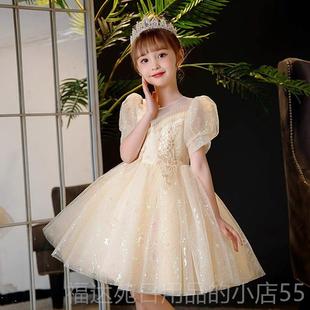 高档儿童演出服女童公主蓬蓬裙2业025款 主持服人新礼幼儿园毕表演