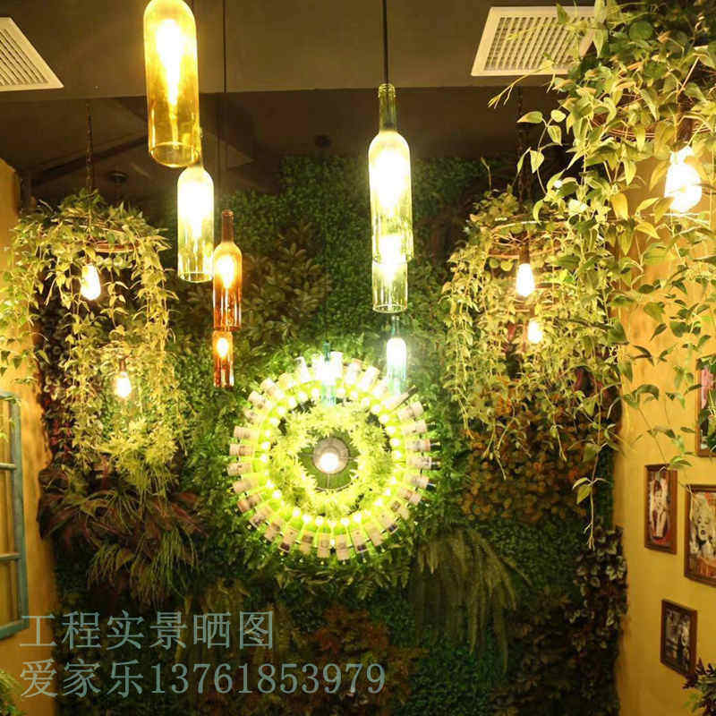创意个性酒瓶大车轮墙壁装饰灯 酒吧咖啡厅音乐餐吧酒馆酒瓶壁灯