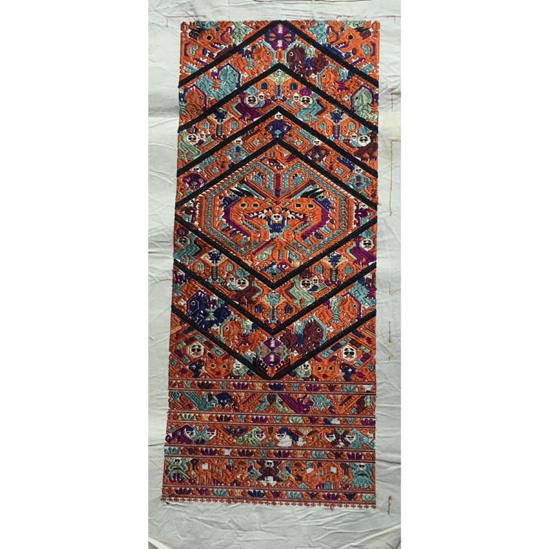 苗绣机绣绣片破线蚕丝绣布少数民族服饰辅料