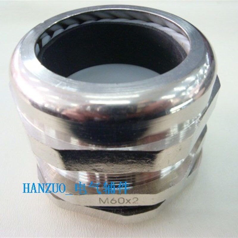 DJ-T优质金属防水接头 公制M60*2通径37-44mm 外螺纹电缆葛兰头