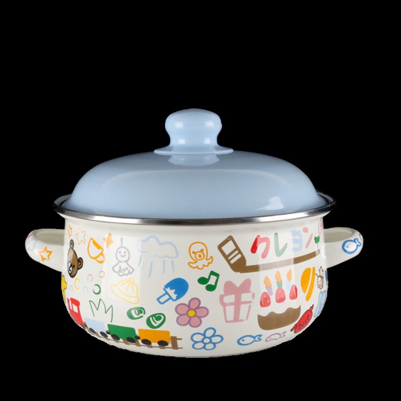 加厚搪瓷锅耳汤锅学生泡面煮面小锅食品级炖锅个人专用宿舍食堂