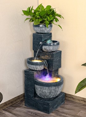 转运球流水摆件客厅装饰鱼缸落地生财假山喷泉造景玄关循环水景观