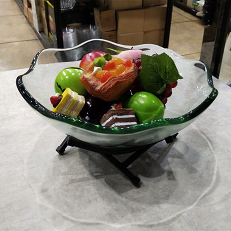 酒店钢化玻璃碗自助展示架刺身盘刨冰盘果碗凉菜盘沙拉小料罐头碗