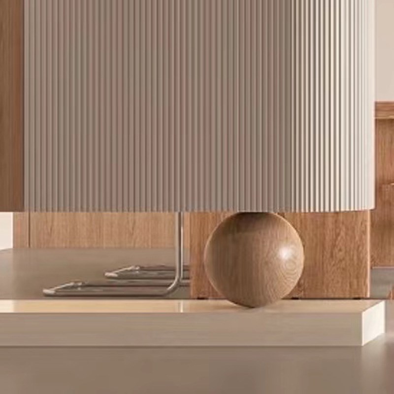 30cm实木大圆球装饰 原木白色黑色金色 木头模具模型摆件纯手