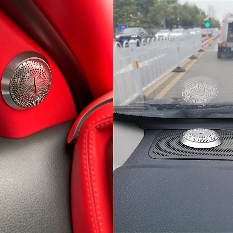 发光高音喇叭氛围灯喇叭纯铝合金汽车改装升级发烧发光闪灯高音头