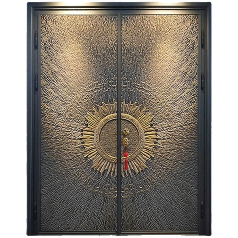 定制款别墅大门农村自建房开门铸铝入户门防盗门高端入户子母门